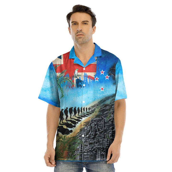 1sttheworld Clothing - New Zealand Anzac Day Lest We Forget Hawaii Shirt A31