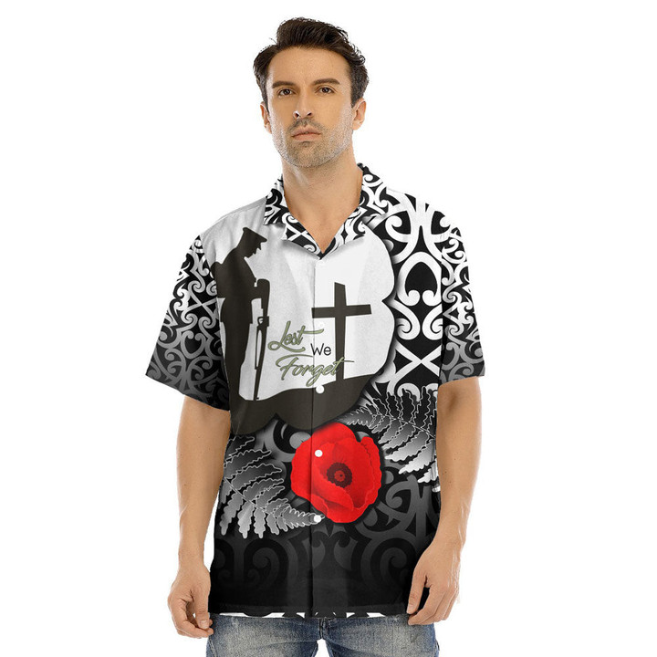 1sttheworld Clothing - Anzac Day Poppy Remembrance Hawaii Shirt A31