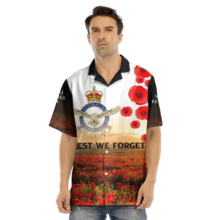 1sttheworld Clothing - Anzac Day Australian Air Force Hawaii Shirt A31