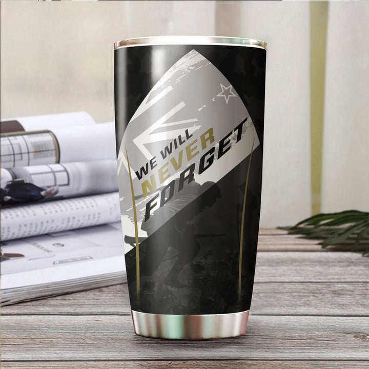 1sttheworld Tumbler - Anzac Day We Will Never Forget Tumbler A31