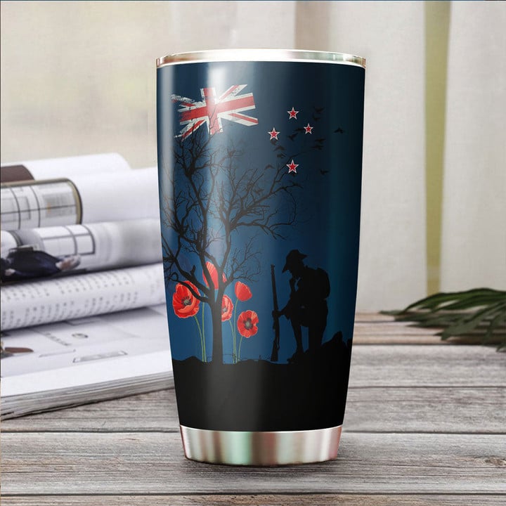 1sttheworld Tumbler - New Zealand Anzac Lest We Forget Remebrance Day Tumbler A31