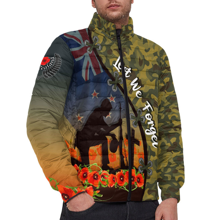 Love New Zealand Clothing - Anzac Day Camouflage Soldier New Zealand - Padded Jacket A95 | Love New Zealand