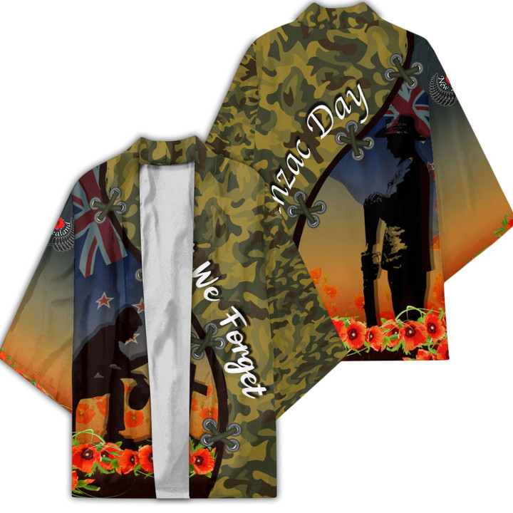 Love New Zealand Clothing - Anzac Day Camouflage Soldier New Zealand - Kimono A95 | Love New Zealand
