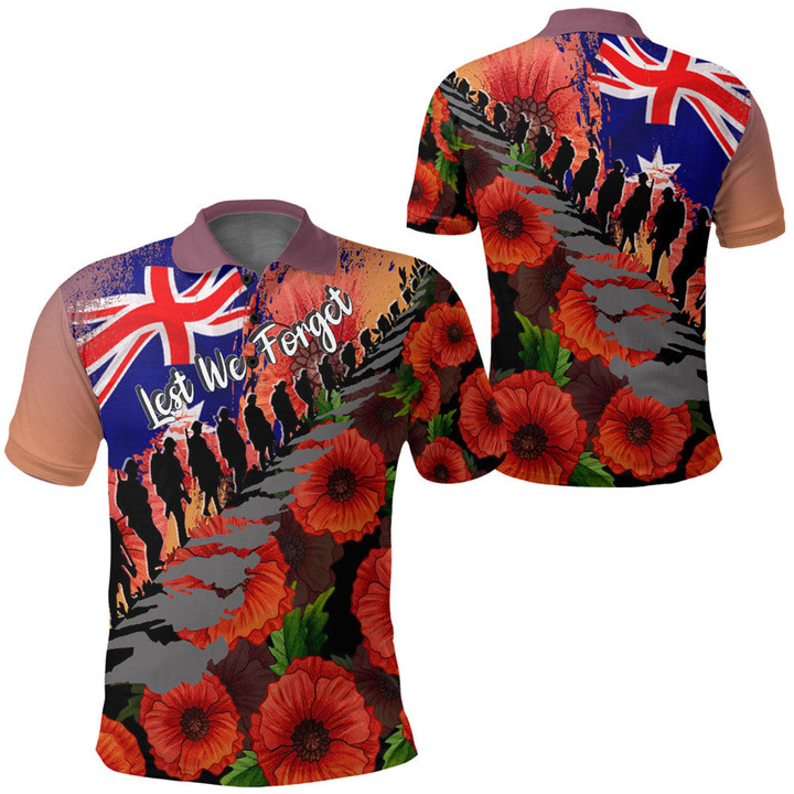 Love New Zealand Clothing - Anzac Day Poppys - Polo Shirts A95 | Love New Zealand