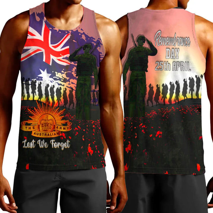 Love New Zealand Clothing - Anzac Day Soldier Australian - Tank Top A95 | Love New Zealand