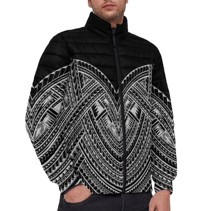 Maori Pattern Padded Jacket A95 | Love New Zealand