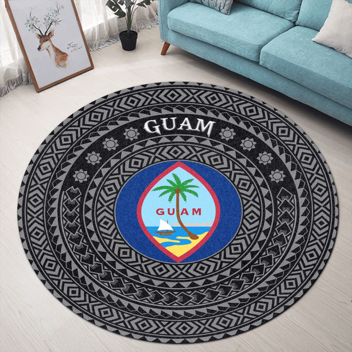 Love New Zealand Round Carpet - Guam Flag Color A95