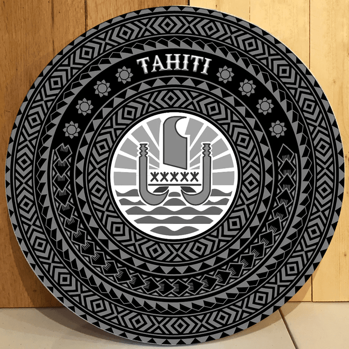 Love New Zealand Round Wooden Sign - Tahiti A95