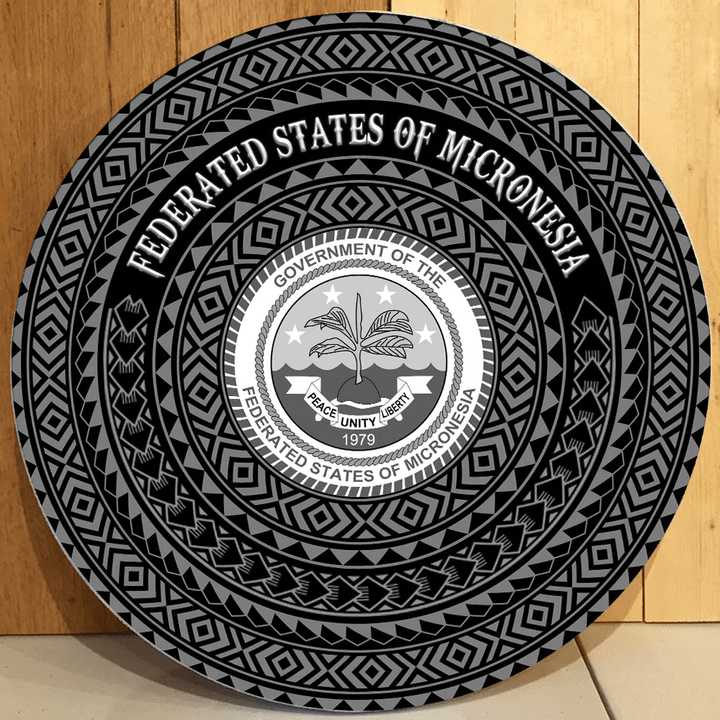 Love New Zealand Round Wooden Sign - Federated States Of Micronesia A95