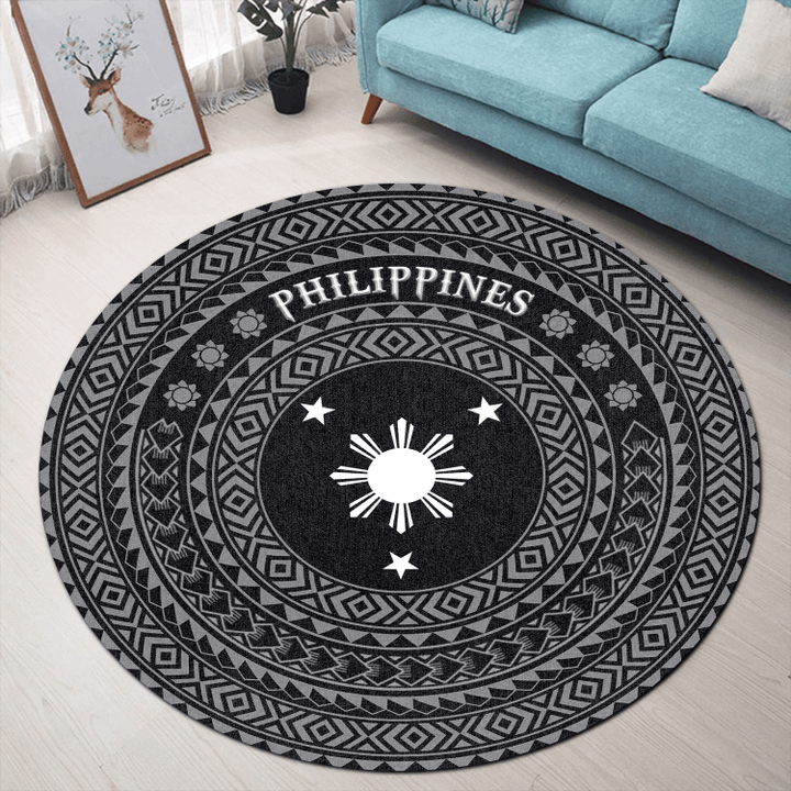 Love New Zealand Round Carpet - Philippines Flag A95