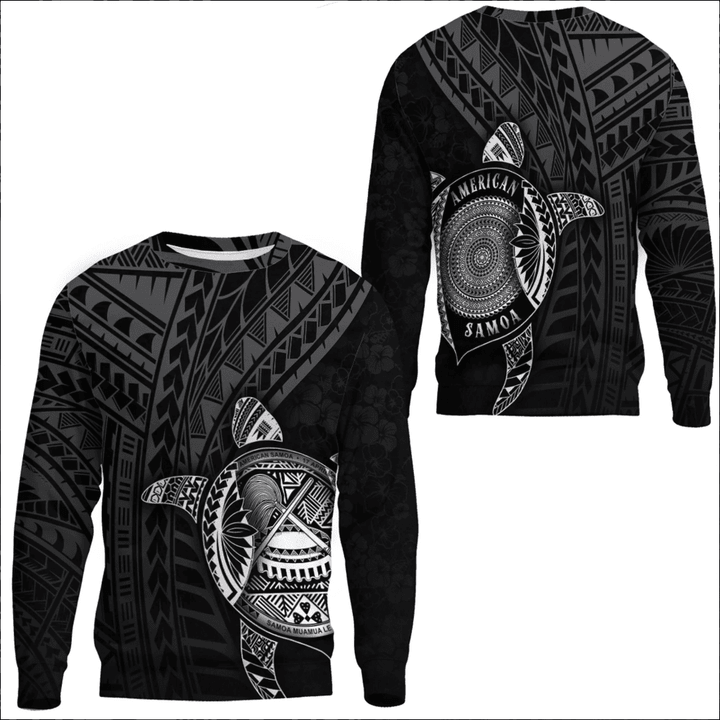 Love New Zealand Clothing - American Samoa Polynesia Turtle Coat Of Arms Sweatshirts A95 | Love New Zealand