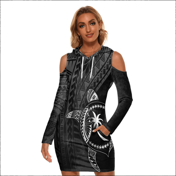 Love New Zealand Clothing - Chuuk Islands Polynesia Turtle Coat Of Arms Women's Tight Dress A95 | Love New Zealand