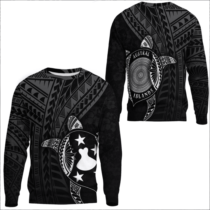 Love New Zealand Clothing - Austral Islands Polynesia Turtle Coat Of Arms Sweatshirts A95 | Love New Zealand