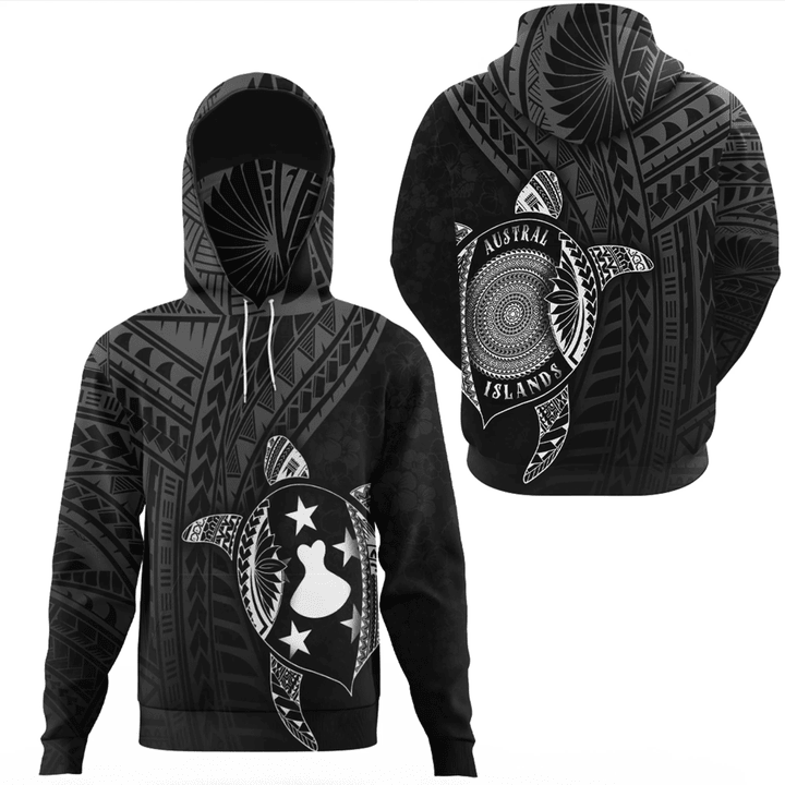 Love New Zealand Clothing - Austral Islands Polynesia Turtle Coat Of Arms Hoodie Gaiter A95 | Love New Zealand