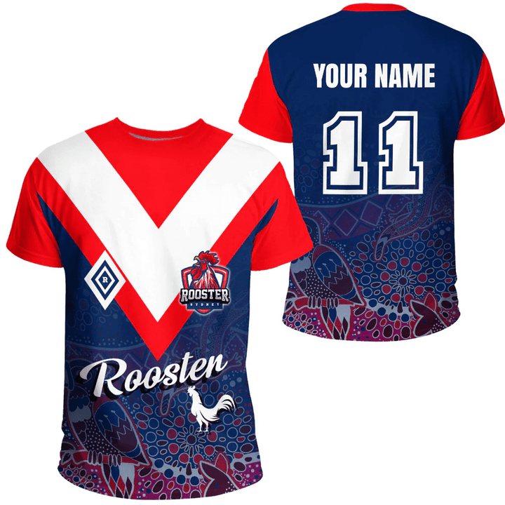 Sydney Roosters Aboriginal Pattern 2023 T-shirt A35 | Love New Zealand