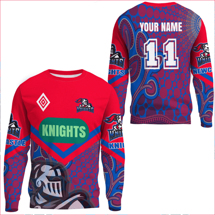Newcastle Knights Aboriginal Pattern 2023 Sweatshirts A35 | Love New Zealand