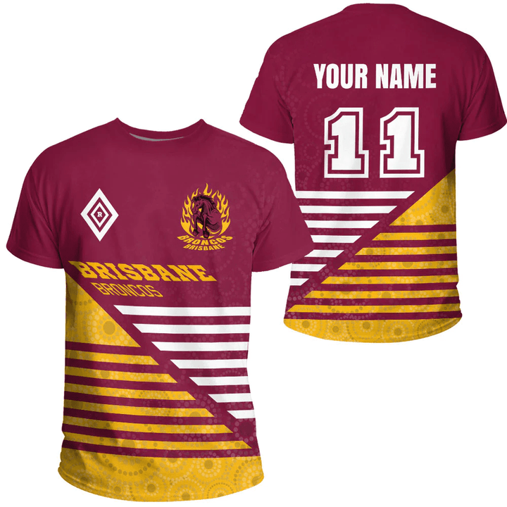 Brisbane Broncos Aboriginal Pattern 2023 T-shirt A35 | Love New Zealand