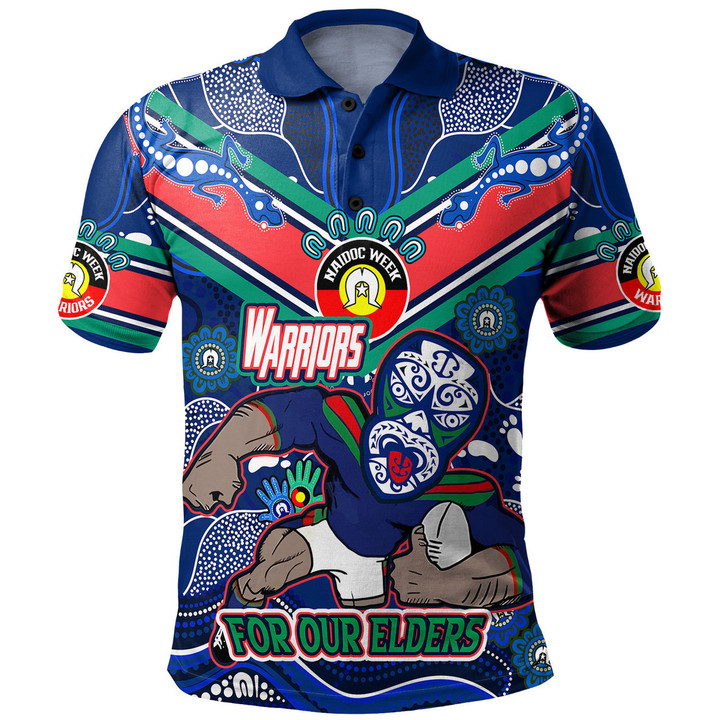 Love New Zealand | Australia New Zealand Naidoc Week Polo Shirt - For Our Elders Home Jersey 2023