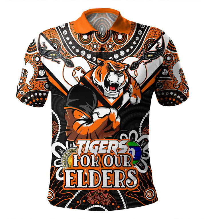 Love New Zealand | South Western of Sydney Naidoc Week Polo Shirt - Tigers For Our Elders 2023