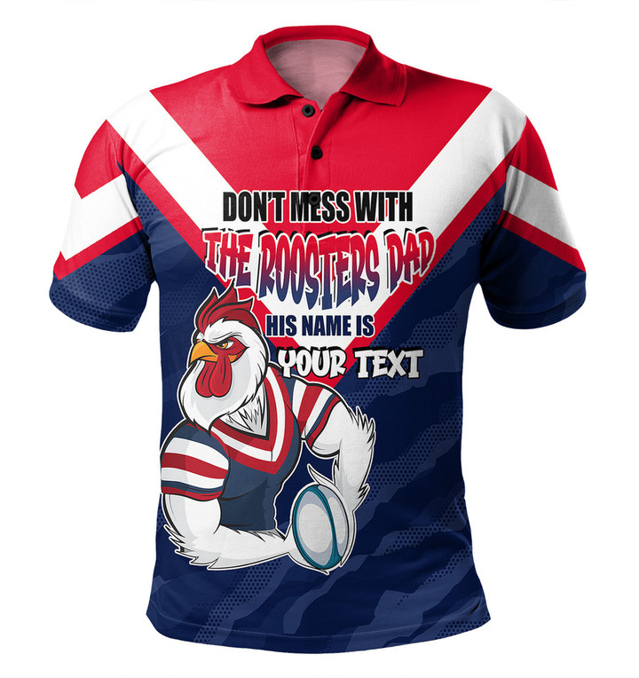 Love New Zealand | East of Sydney Polo Shirt - Screaming Dad and Crazy Fan 2023 Roosters