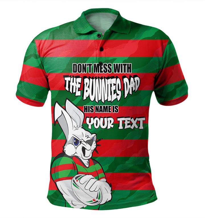 Love New Zealand | South of Sydney Polo Shirt - Screaming Dad and Crazy Fan 2023 Rabbitohs