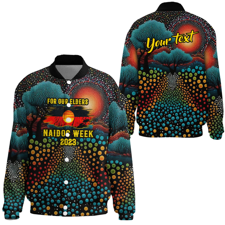 1sttheworld Clothing - For Our Elders Naidoc Week 2023 - Thicken Stand-Collar Jacket A7 | 1sttheworld