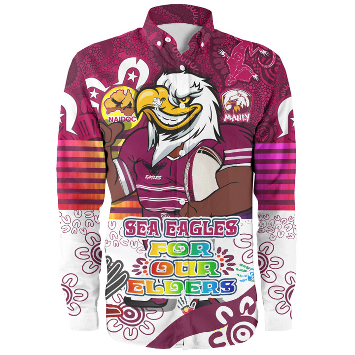 Sydney's Northern Beaches Long Sleeve Shirt - Custom Go Mighty Manly National NAIDOC Week For Our Elders 2023