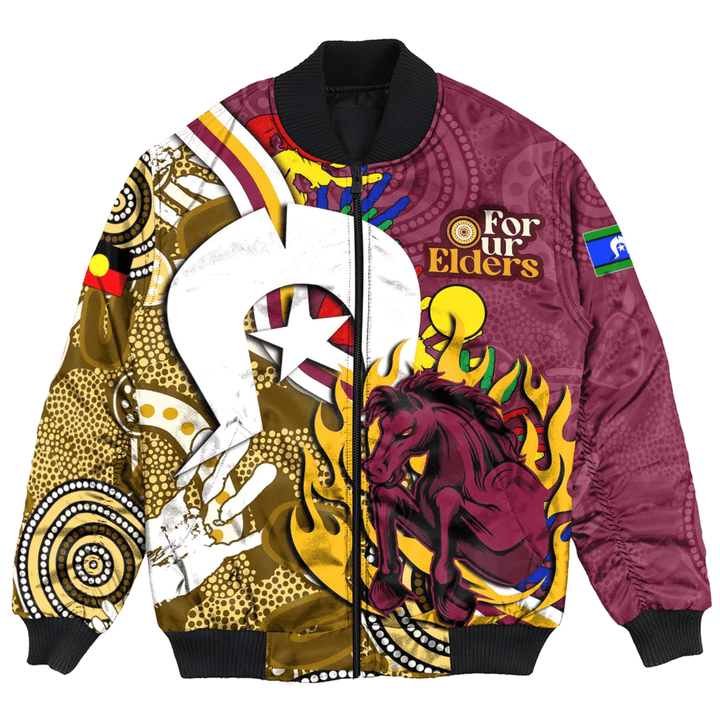 Brisbane Broncos For Our Elders NAIDOC 2023 Bomber Jackets A35 | Love New Zealand