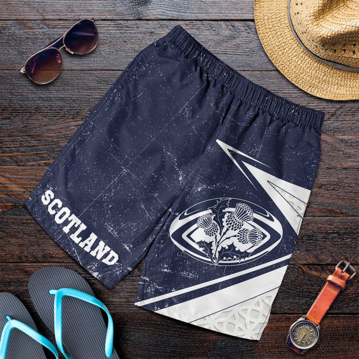 Scotland Rugby Men's Shorts - Celtic Scottish Rugby Ball Thistle Ver