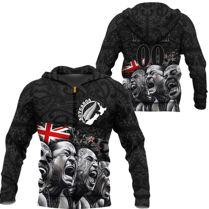 1sttheworld Zip Hoodie - New Zealand Maori Haka Rugby