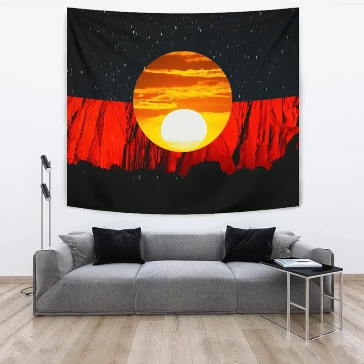 Love New Zealand Home Set - Rugby Life Australia Aboriginal Flag Tapestry K5 - Limited Edition