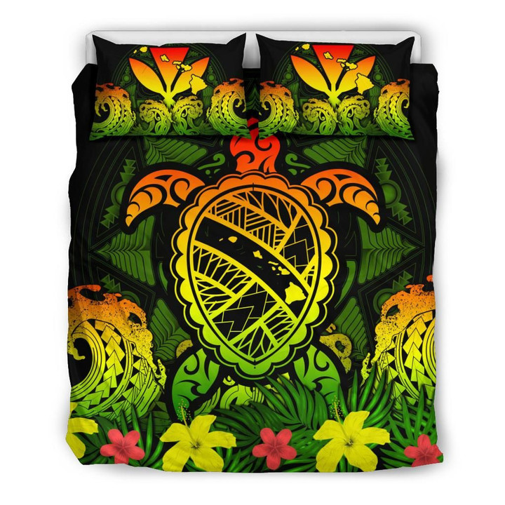 Alohawaii Home Set - Hawaii Turtle Polynesian Reggae Bedding Set - Kuly Style - AH - J4