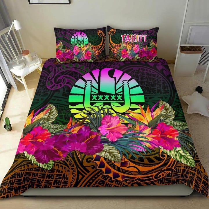 Alohawaii Bedding Set - Cover and Pillow Cases Tahiti - Summer Hibiscus | Alohawaii.co