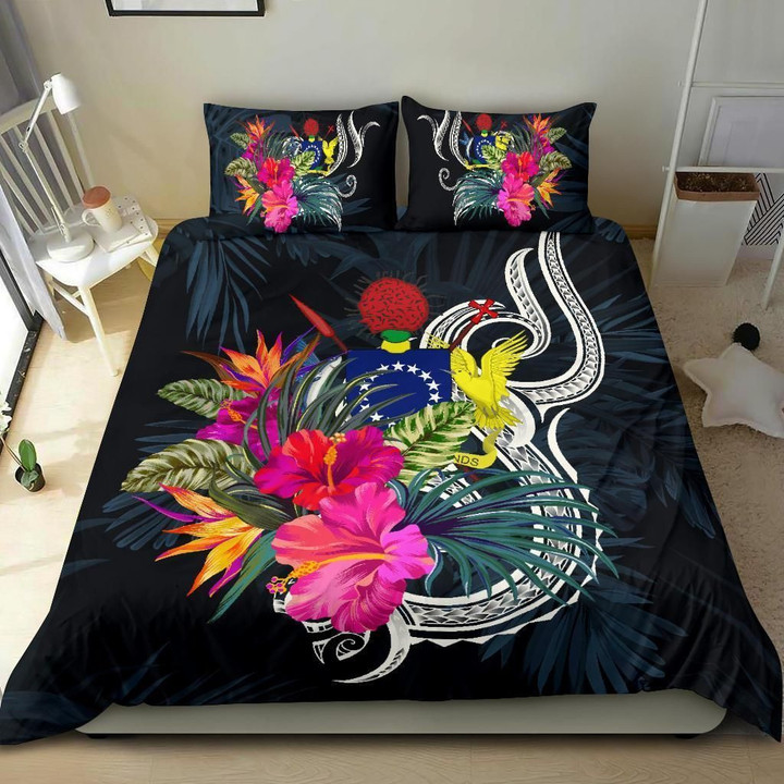 Alohawaii Bedding Set - Cover and Pillow Cases Polynesian - Cook Islands Tropical Flowers | Alohawaii.co