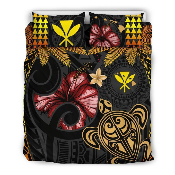 Alohawaii Bedding Set - Cover and Pillow Cases Hawaiian Turtle Hibiscus Polynesian Mixed | Alohawaii.co