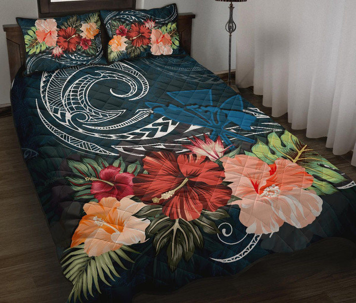 Alohawaii Home Set - Quilt Bed Set Kanaka Maoli (Hawaii) Hibiscus PolyAlohawaii | Alohawaii.co