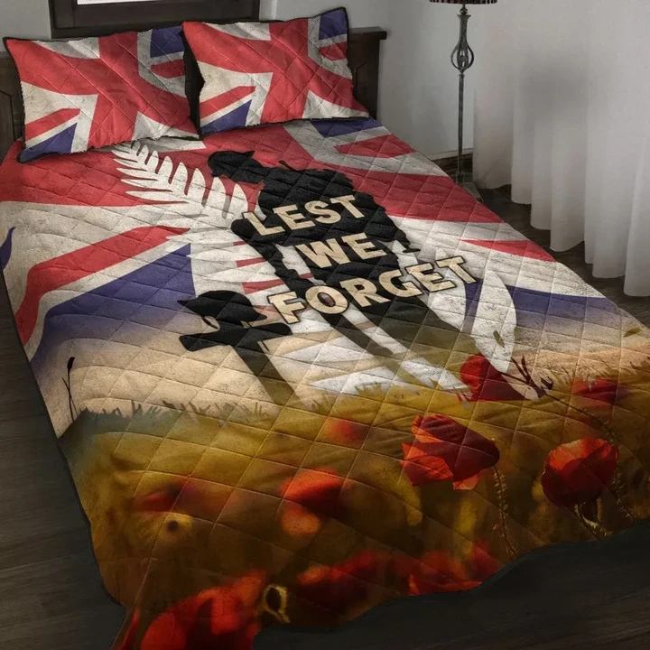 Alohawaii Home Set - Quilt Bed Set New Zealand Anzac - A Day We Will Never Forget | Alohawaii.co