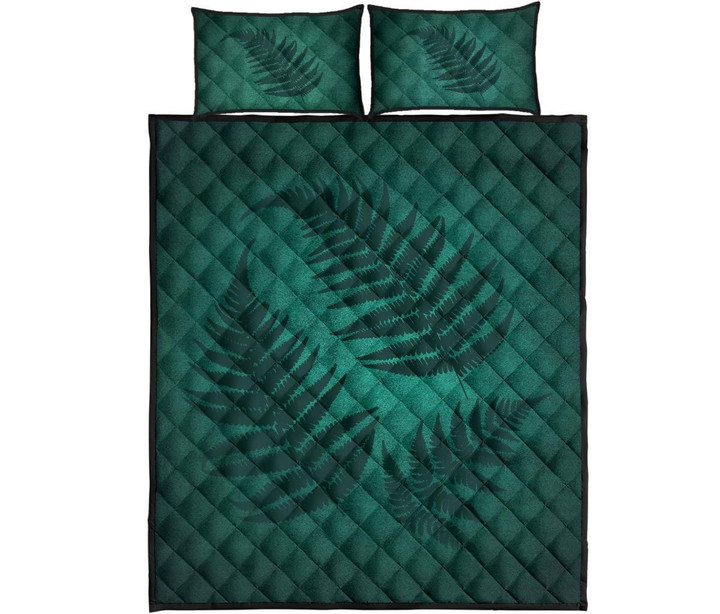 Alohawaii Home Set - Quilt Bed Set Dark Green New Zealand Fern | Alohawaii.co
