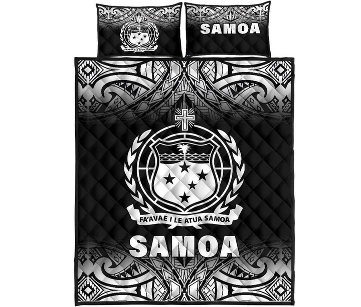 Alohawaii Home Set - Quilt Bed Set Samoa - Fog Black Version | Alohawaii.co