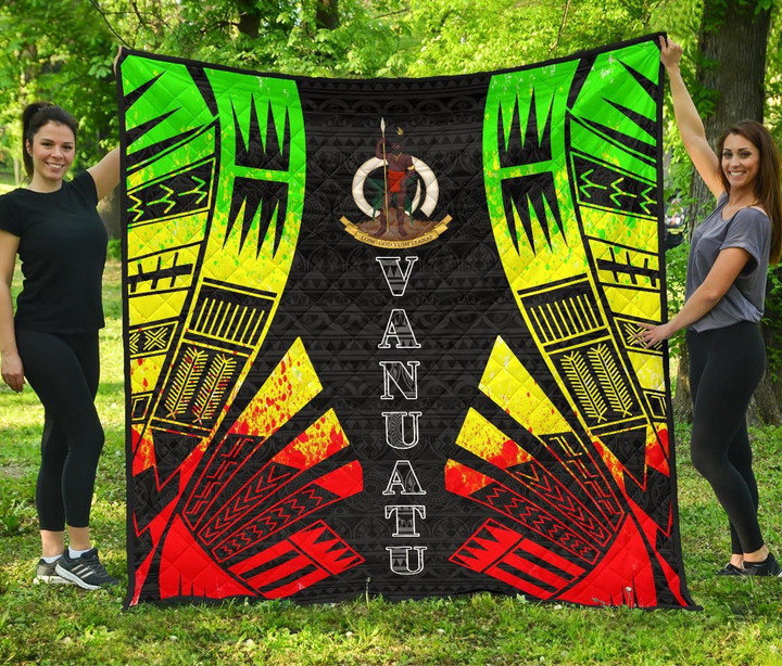 Alohawaii Home Set - Premium Quilt Vanuatu - Polynesian Tattoo Reggae - BN0110