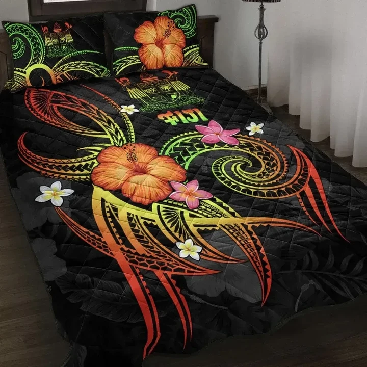 Alohawaii Home Set - Quilt Bed Set Fiji Polynesian - Legend of Fiji (Reggae) | Alohawaii.co