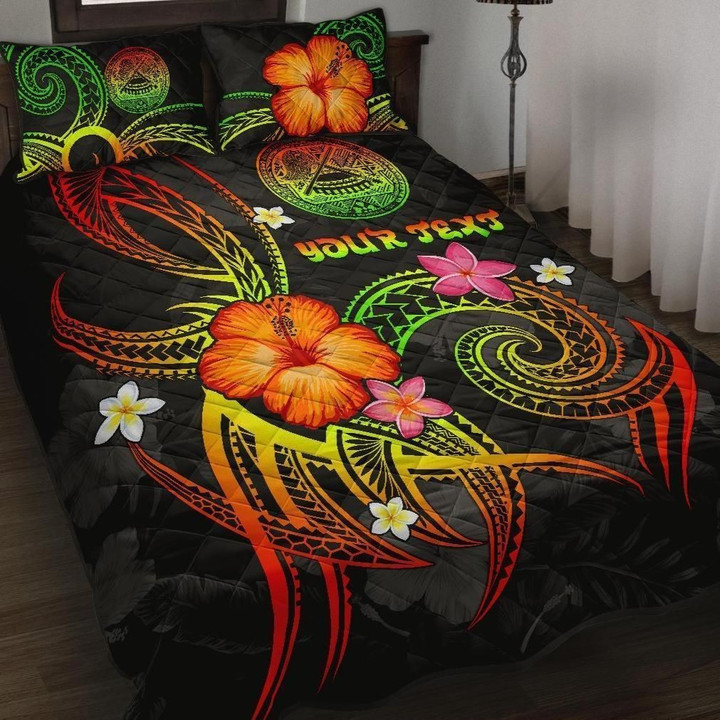 Alohawaii Home Set - Quilt Bed Set American Samoa Polynesian Personalised - Legend of American Samoa (Reggae) | Alohawaii.co