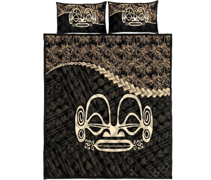 Alohawaii Home Set - Quilt Bed Set Marquesas Islands Golden Coconut | Alohawaii.co