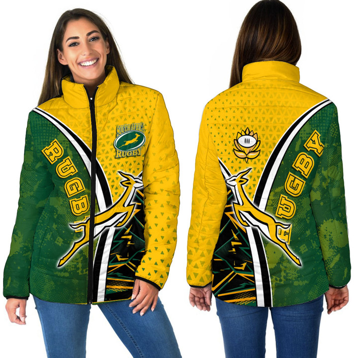 Love New Zealand Women Padded Jacket - South Africa Rugby Sport New Style A35