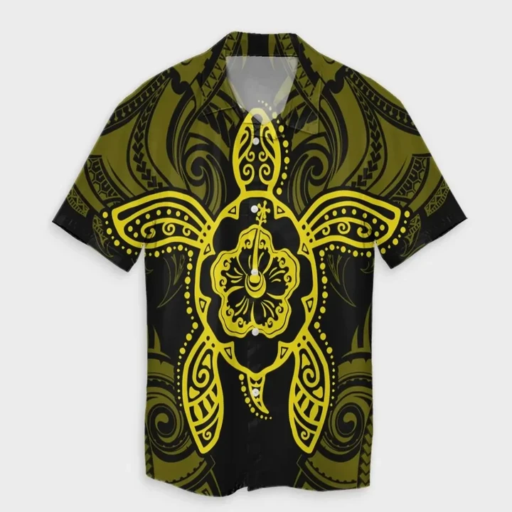 Alohawaii Shirt - Hawaii Turtle Fixed Yellow Hawaiian Shirt