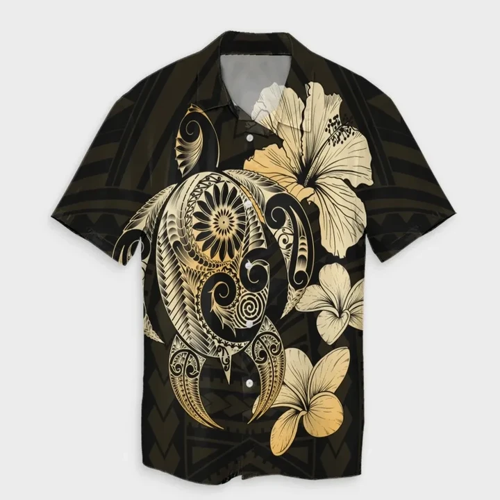 Alohawaii Shirt - Hibiscus Plumeria Mix Polynesian Turtle Hawaiian Shirt