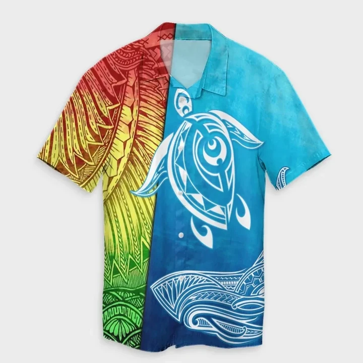 Alohawaii Shirt - Hawaii Turtle Shark Polynesian And Sea Hawaiian Shirt