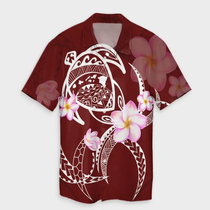 Alohawaii Shirt - Hawaiian Map Plumeria Turtle Swim Polynesian Hawaiian Shirt