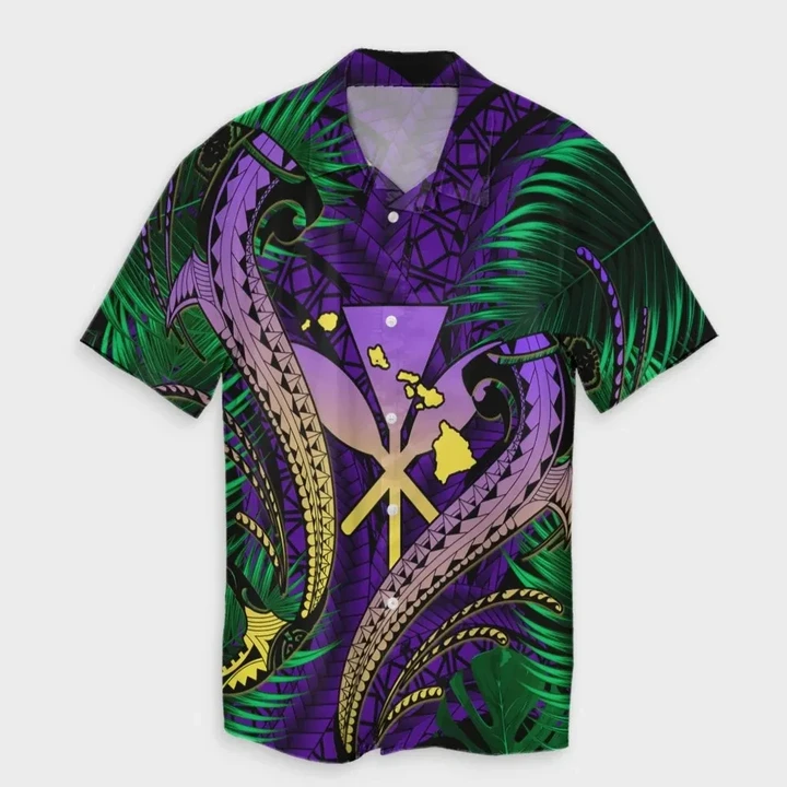Alohawaii Shirt - Hawaii Shark Polynesian Tropical Hawaiian Shirt Purple