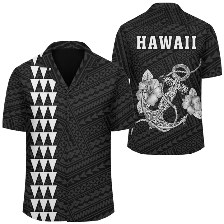 Alohawaii Shirt - Kakau Polynesian Anchor Hawaii Shirt White